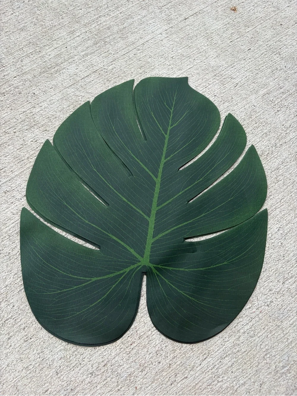 15 lg tropical monstera leaf place mat